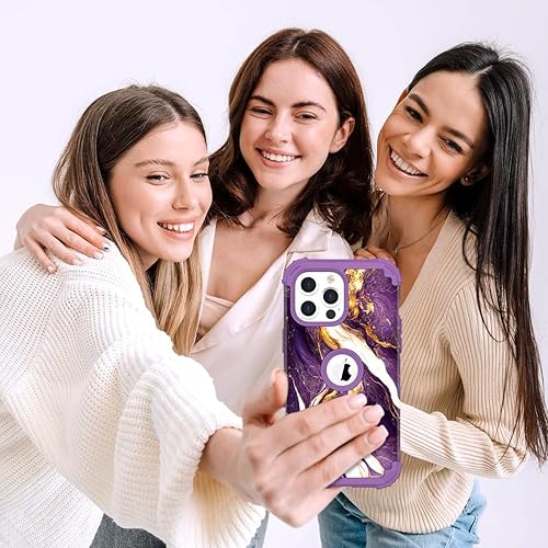 Miniatura 7 de Hocase Funda para iPhone 13 Pro Max de 6.7 pulgadas de 2021, resistente, a prueba de golpes, protección híbrida plástico duro+parachoques de suave