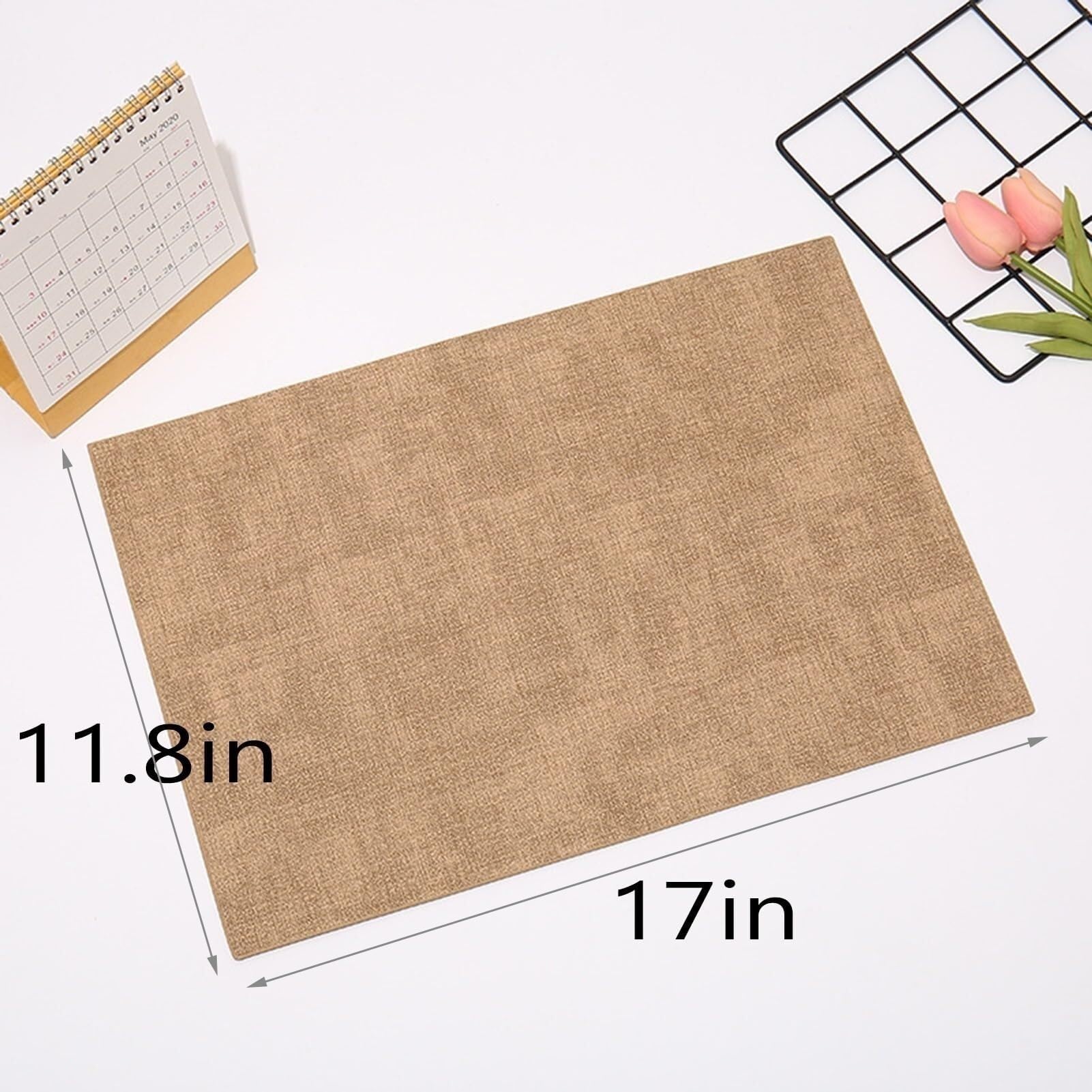 Manteles individuales de piel sintética, resistentes al calor, impermeables, antideslizantes, para mesa de comedor y fiestas de cocina