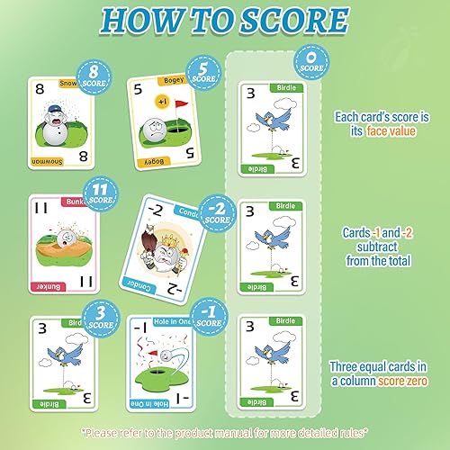 Miniatura 5 de Crazy Nines - Juego de cartas de golf - Juegos de cartas divertidos para familiares, niños de 8 a 12 años y adultos, los juegos familiares perfectos