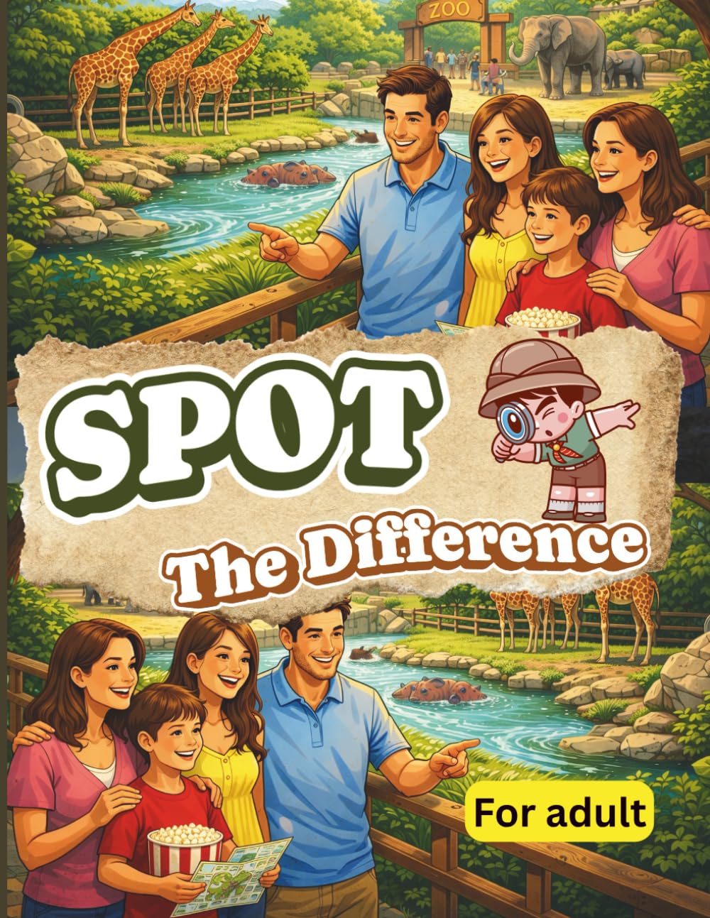 Spot the Difference for Adults: 10 Differences in Every Puzzle with Gentle Life Lessons on Awareness, Growth, and Mindfulness