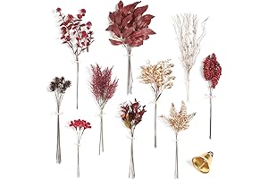 11 Types of Christmas Artificial Flowers Greenery, Faux Greenery Picks for DIY Christmas Decorations