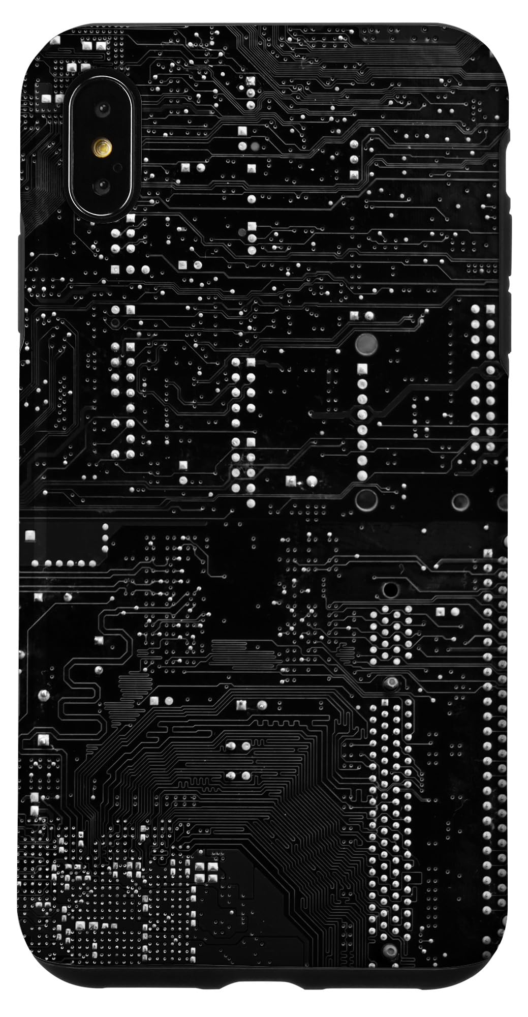 iPhone XS Max Motherboard Microchip Circuit Black IT Computer Background Case