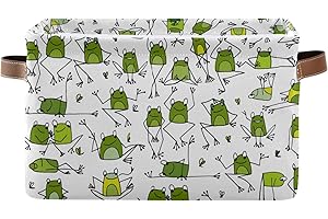 susiyo Wicker Baby Frog Basket for Storage - Foldable Storage Bin, Funny...