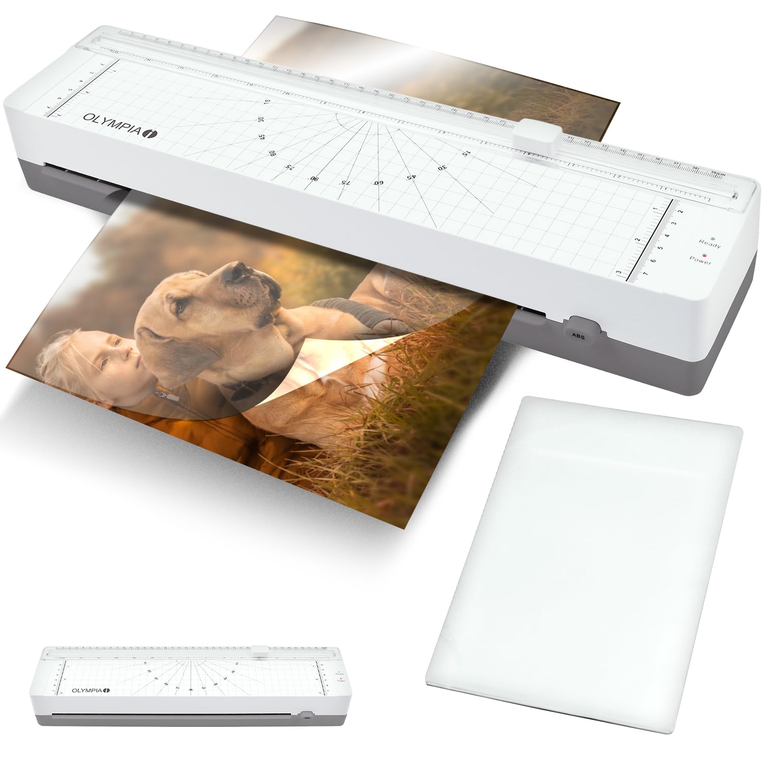OLYMPIA A120 Combo Laminadora A4, compacta, con cortadora integrada, para plastificar películas de 80 a 125 micras
