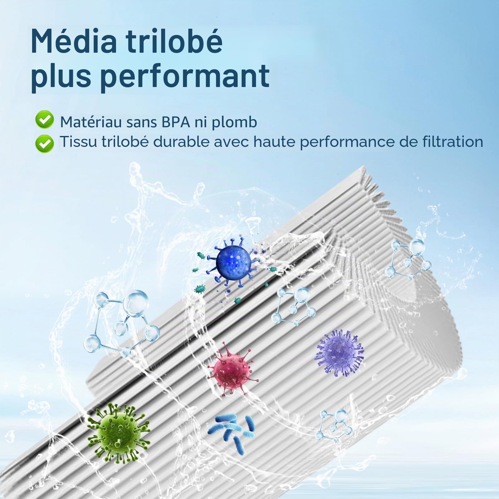 Lot de 2 filtres Spa pour Unicel C-4950, Remplacement pour Filtre de Pleatco PRB50-IN, PRB501N, C-4950, Filbur FC-2390, Dynamic 03FIL1600
