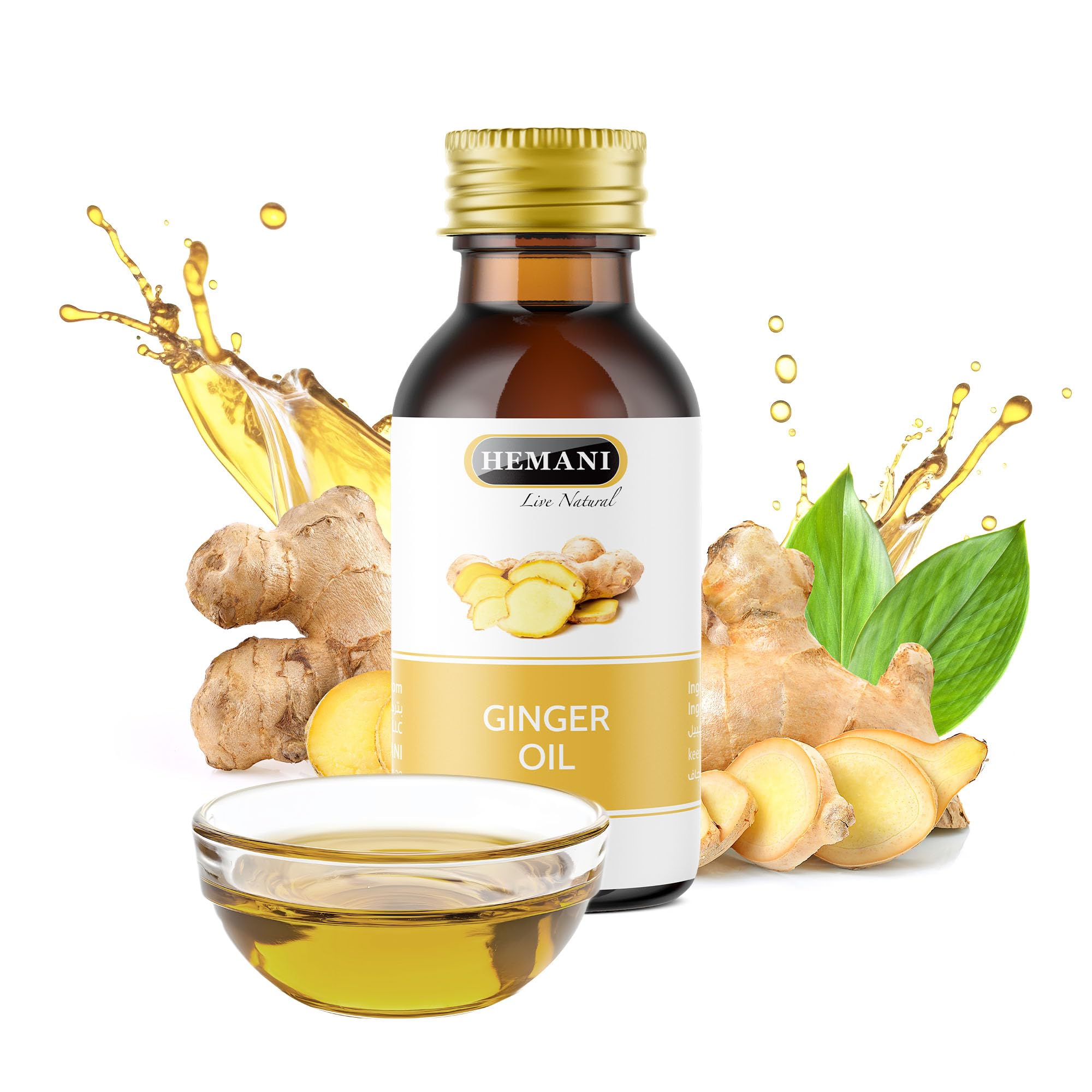 Ginger Oil 30ml - Pure & Natural, Premium Quality, Aromatic, Therapeutic Grade, for Aromatherapy, Massage & Skincare, Daily Use, Refreshing