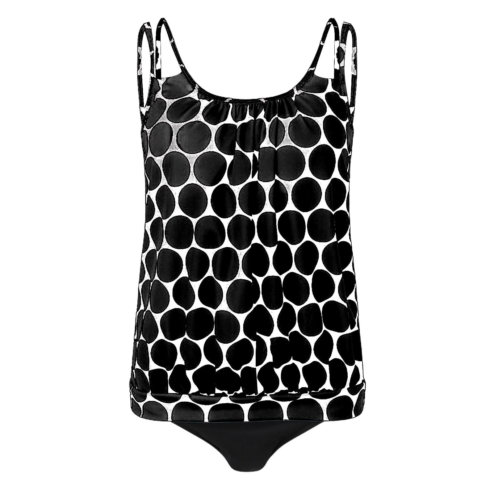 Maillot de bain tankini pour femme - Haut de bikini creux avec short de bain - Maillot de bain conservateur deux pièces - T-shirt pour homme