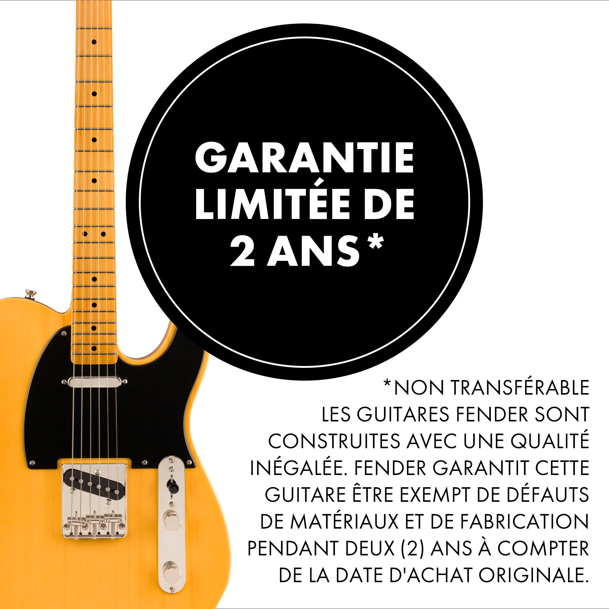 Squier by Fender Classic Vibe 50s Telecaster, Guitare Électrique avec conception d'inspiration vintage, Touche en Erable, Blond Butterscotch, Parfaite pour les Guitaristes Débutants et Intermédiaires