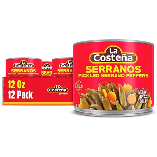 La Costeña Pimientos serranos, lata de 12 onzas (paquete de 12)