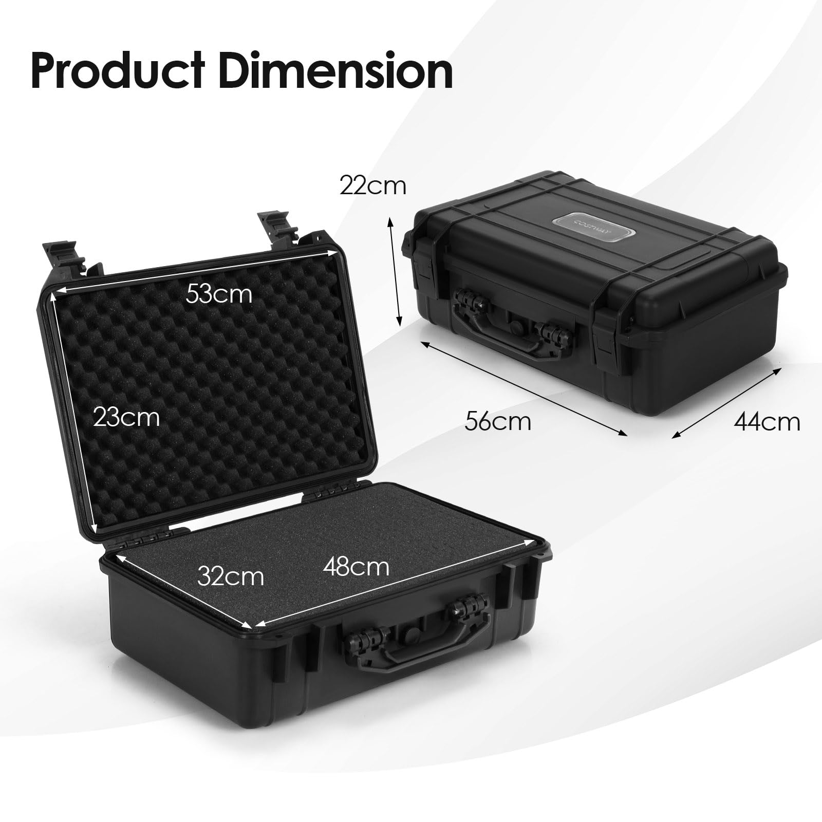 SOARS Valigetta portaoggetti, custodia impermeabile con schiuma adattabile e valvola di compensazione della pressione, scatola di immagazzinaggio macchina fotografica, per attrezzi, Gopro, obiettivi e