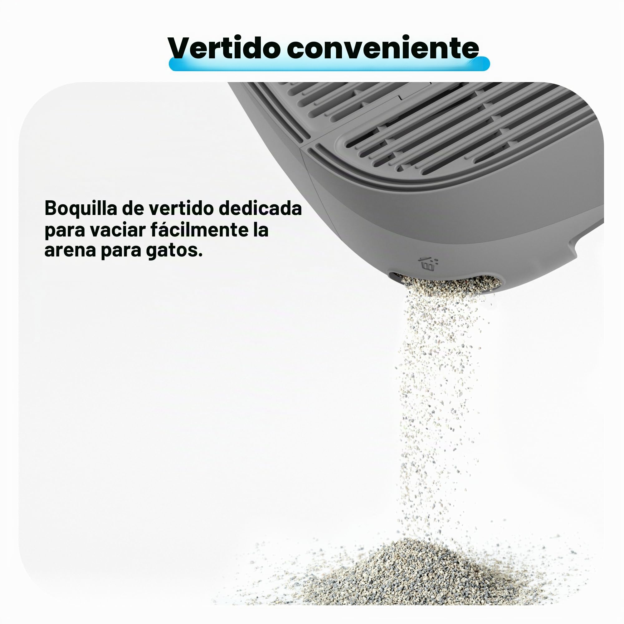 Neakasa Taburete de Pedal para Gatos Con Función de Filtro, Rampa de Arena Fácil de Limpiar, Atrapador M1 Con Parte Superior Abierta, Autolimpiante