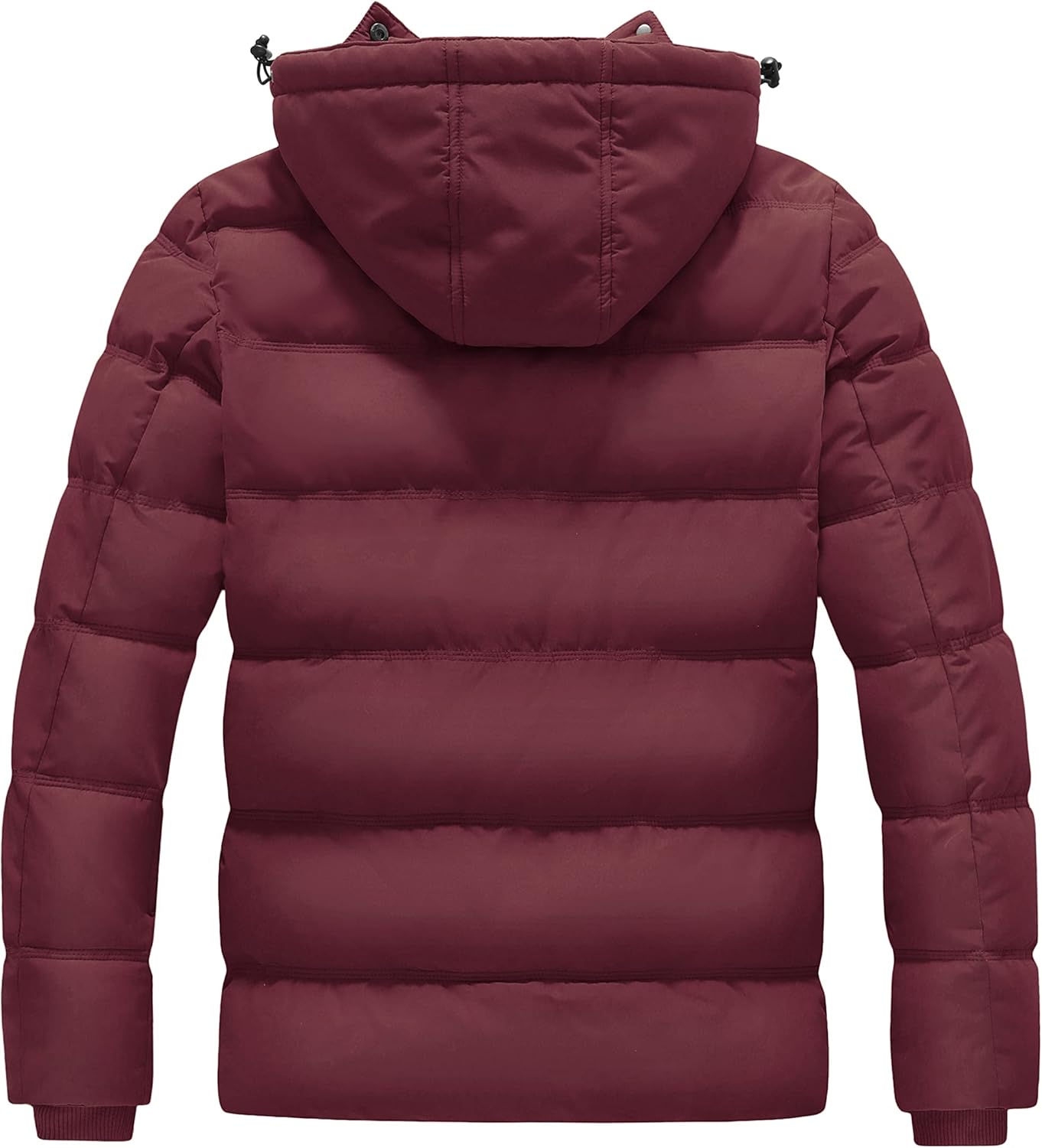 Wantdo Men’s Hooded Winter Coat Warm Puffer Jacket Thicken Cotton Coat with Removable Hood