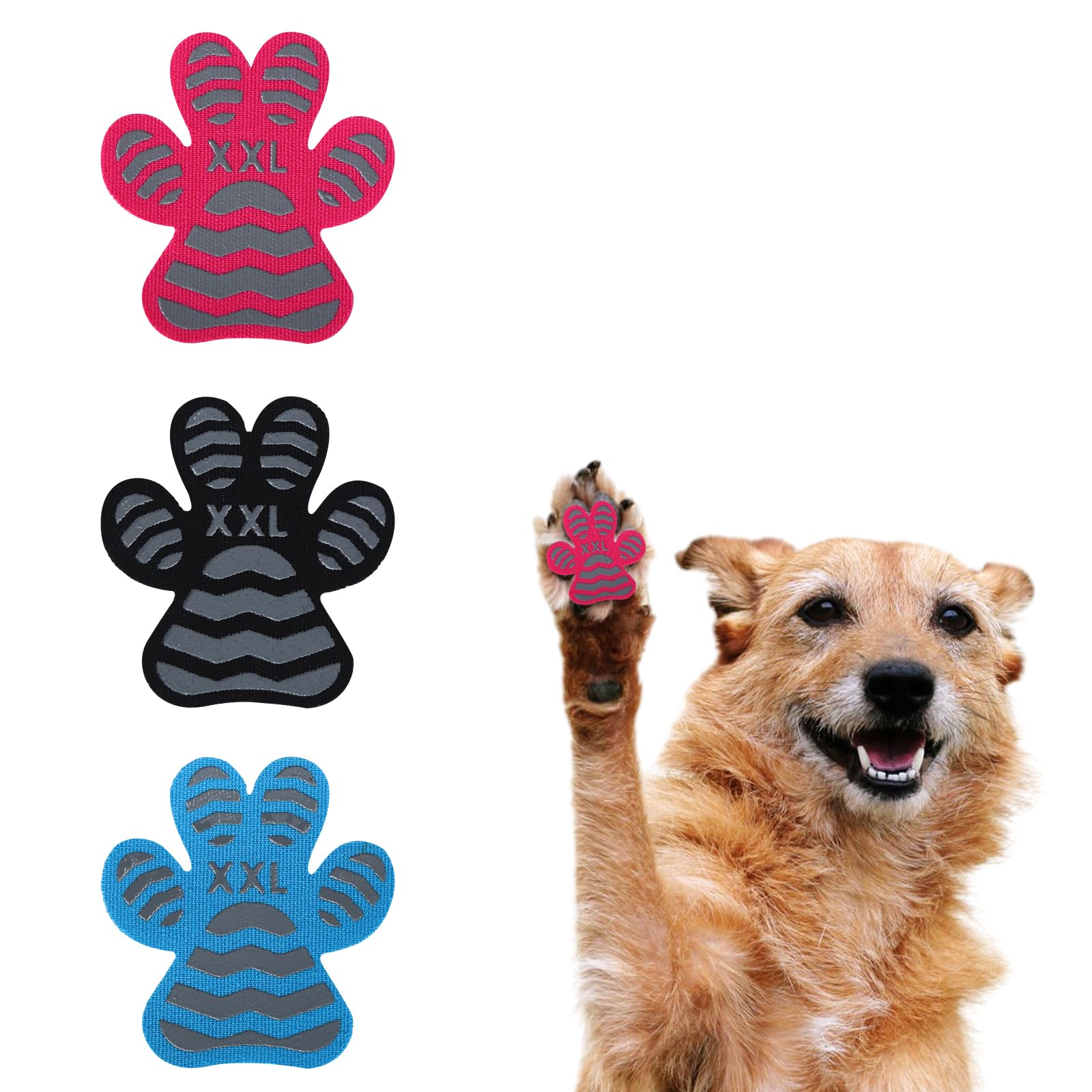 Anti Slip Dog Paw Protector Pads Self-Adhesive Traction Stickers for Senior Pets Disposable Paw Grips for Old Dog on Slippery Hardwood Floor or Hot