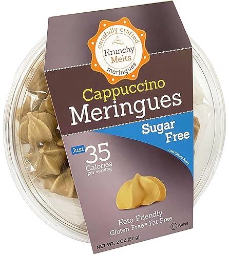 Krunchy Melts  Merengues sin azúcar  sabor a chocolate  2 Oz tina