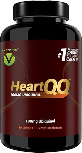 HeartQQ ALTA Absorción Ubiquinol (QH), CoQ10 Activa 300% Mayor Absorción, 1 Forma Recomendada de CoQ10. 100mg de Ubiquinol (cápsulas blandas