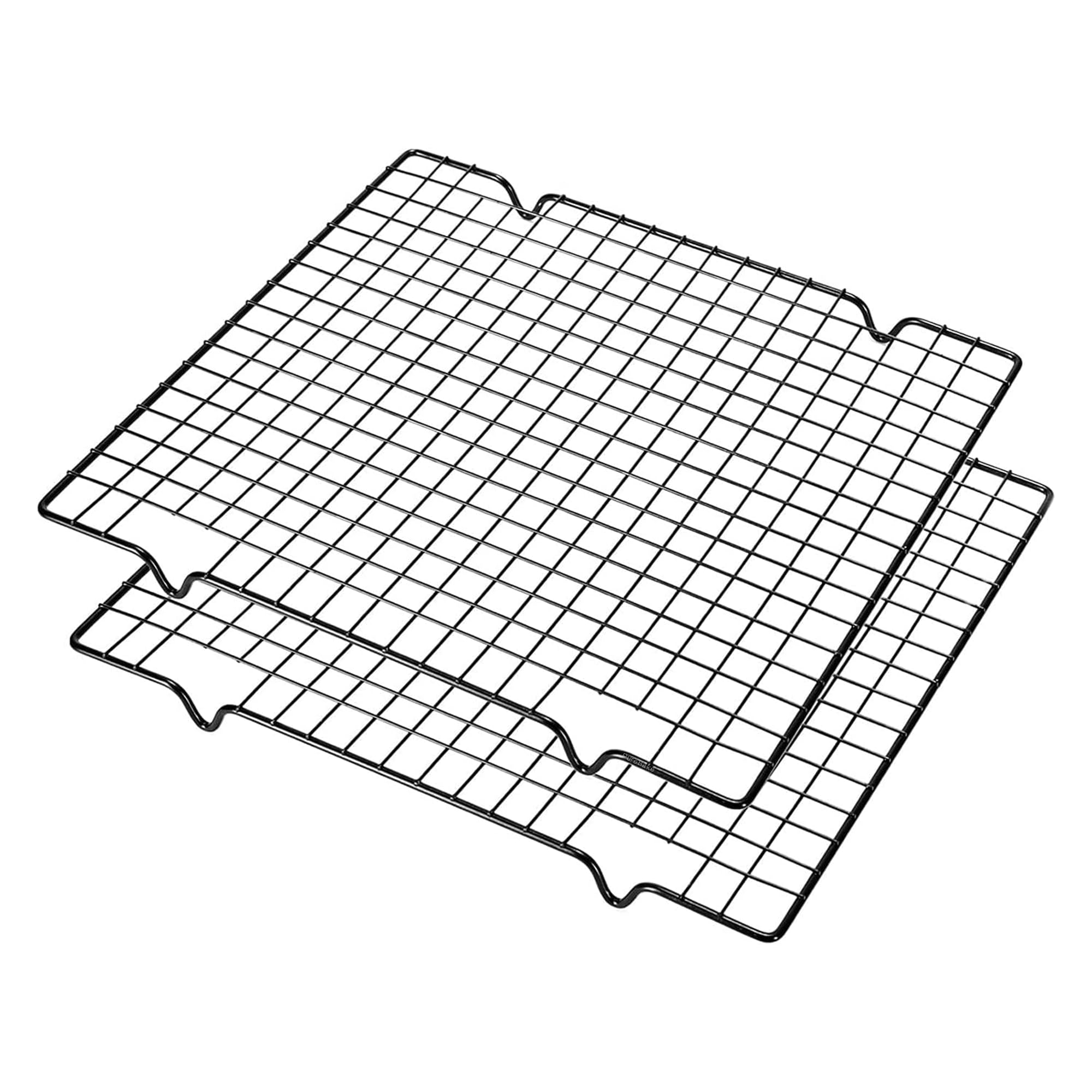 PureBake Cooling Rack for Baking & Cooking | 10x11 inch Square Metal Wire Rack for Cake, Meat, & Cookies | Non-Stick, Dishwasher Safe, Durable | 2 Piece (Black)-image-12