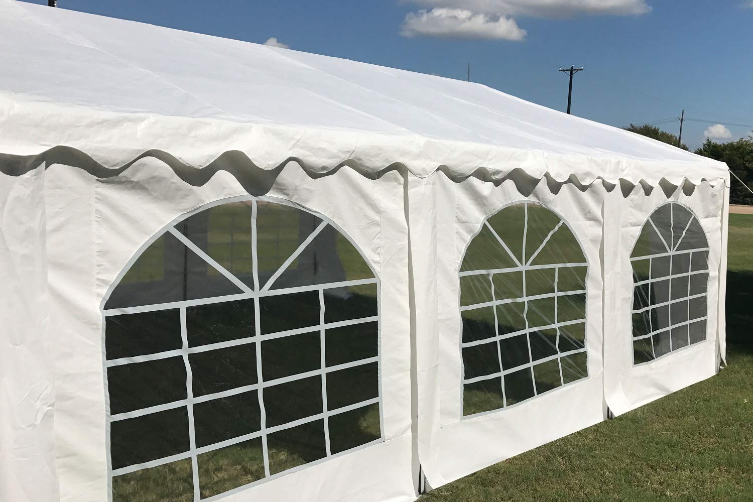 Outdoor Party Tent Canopy Shelter White - 20'x20' Budget PE Tent