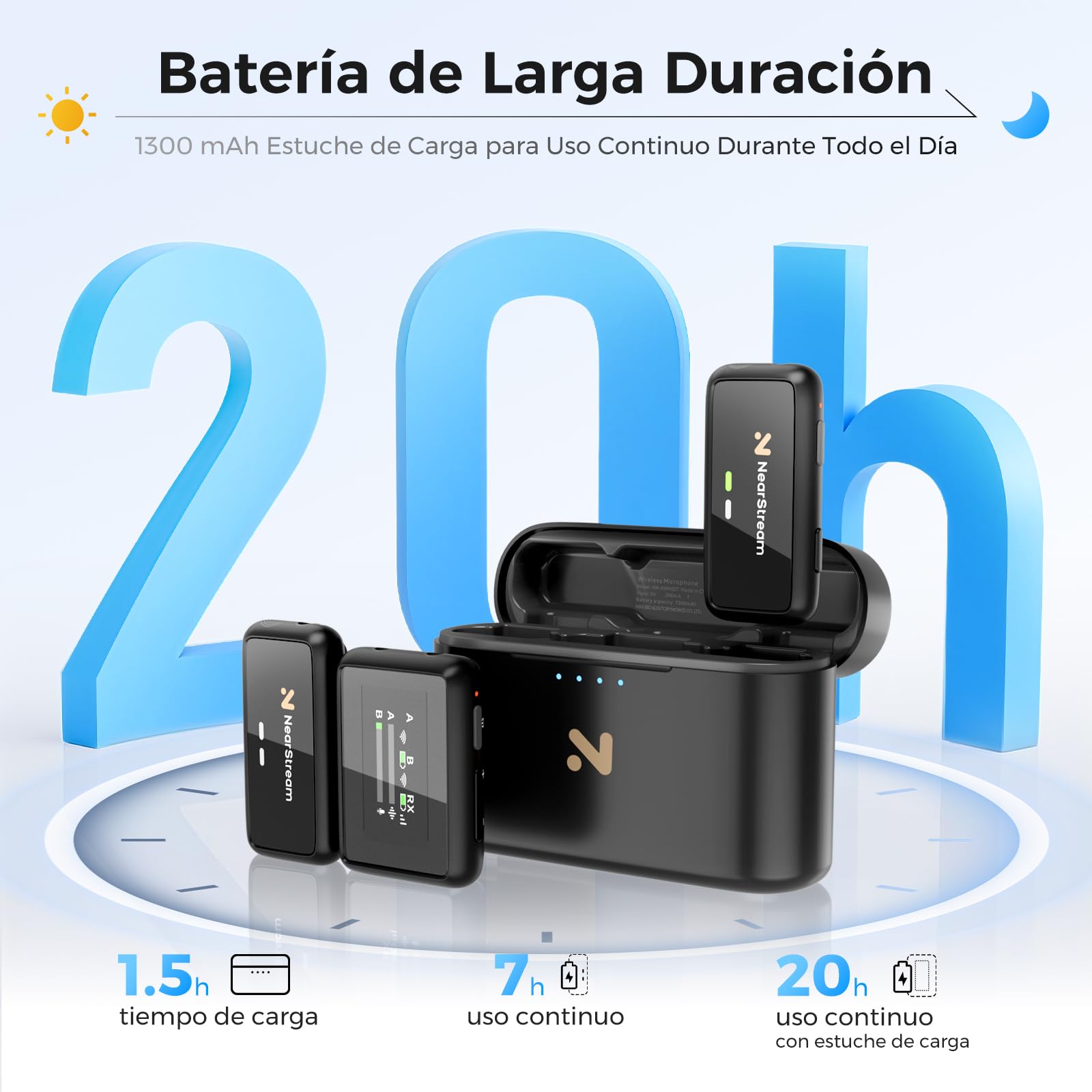 NearStream Attrezzatura Professional per interviste: telecamera VM33 2K per lo streaming e kit microfono lavalier wireless AWM20T per interviste, podcast e dirette streaming