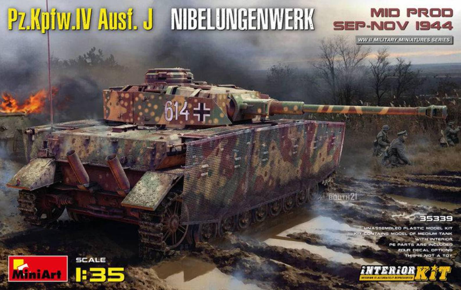 KIT DA MONTARE IN SCALA COMPATIBILE CON Pz.Kpfw.IV Ausf.J NIBELUNGENWERK MID PROD.INTERIOR KIT 1:35 MINIART MIN35339