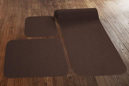 Miniatura 2 de Prest-O-Fit 5-0265 Decorian - Juego de alfombras para autocaravana, 3 piezas, color marrón cacao