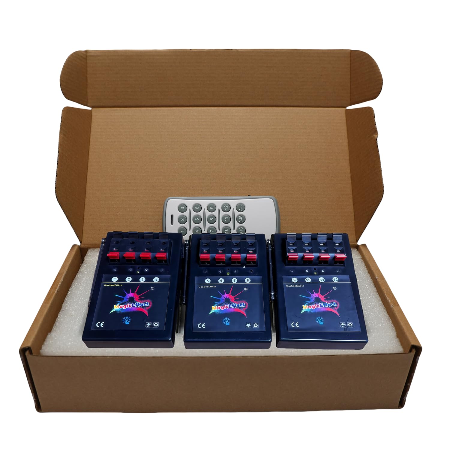 Kit di accensione wireless per fuochi d'artificio a distanza con 12 accensioni, portata 100 m - Intervallo di accensione 0,1s/0,4s, sistema di accensione di sicurezza per spettacolo