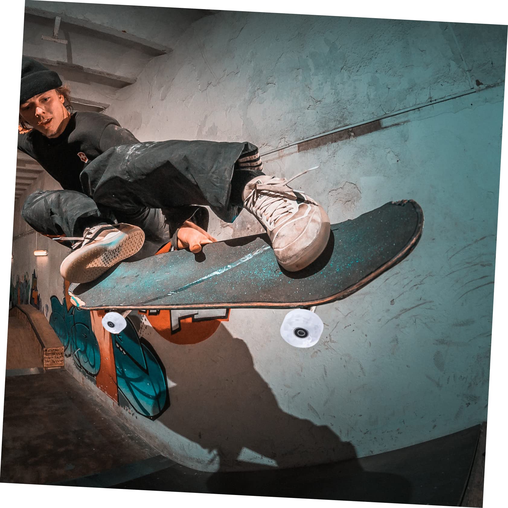 GOOHOCHY Led Roller Skate Wheels 4 Pack for Roller Skates Skateboards Light-up Skating Wheels