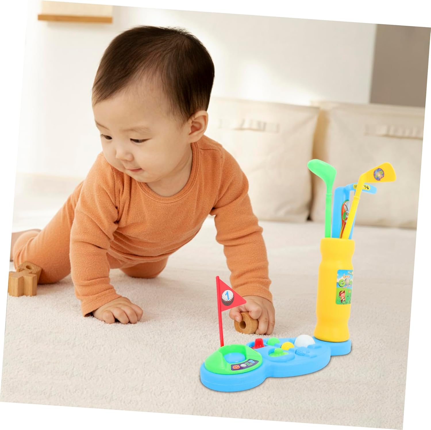 Golf Plastic Golf Clubs for Indoor Outdoor Sports Game Enhances Hand-Eye Coordination and Physical Development for Boys