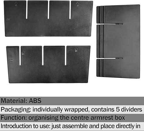 Miniatura 8 de TACOBRO Organizador y divisores de consola central con ribete rojo compatibles con accesorios Tundra 2014-2021