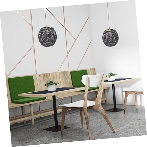 Miniatura 3 de Lámpara de cuerda tejida hecha a mano, cubierta de araña retro para comedor, estilo moderno, linterna de techo, cuerda de papel, decoración de luz