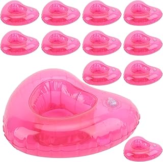 Inflatable Drink Holder, Pool Inflatable Drink Holder Heart Shape Pool Float Drink Holder Pool Drink Holder for Summer Swimming Pool Float Drink Cup Holder