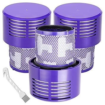 Colorfullife 4 Pack Filter for Dyson Vacuum V10 Cyclone Series, V10 Absolute, V10 Animal, V10 Total Clean, SV12, Part 969082-01
