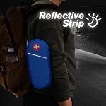 SITHON EpiPen Medical Dossier de transport, sac d'urgence portatif Isolé Kit de premiers soins Organisateur pour 2 EpiPens, Inhalateur d'asthme, Médecine allergique Essentiel, Bleu, M, Pratique