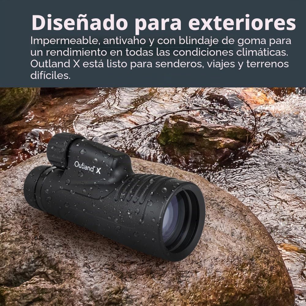 Celestron 72370 Outland X 10x50 Waterproof Monocular with Smartphone Adapter, Bluetooth Remote, Eyepiece Covers and Belt Case - Durable Housing, BaK-4 Prism Glass and Multi-Coated Optics, Black
