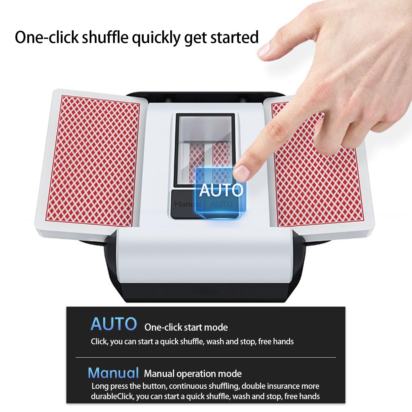 Macchina di mescolamento automatica ricaricabile della carta dello Shuffler della carta elettrica di durevolezza 2000MHA per il viaggio e il tempo libero Shuffler di attività