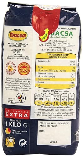 Miniatura 2 de Arroz Rice Dacsa Round Rice D.O. Valencia - 2 bolsas de 2.2 libras