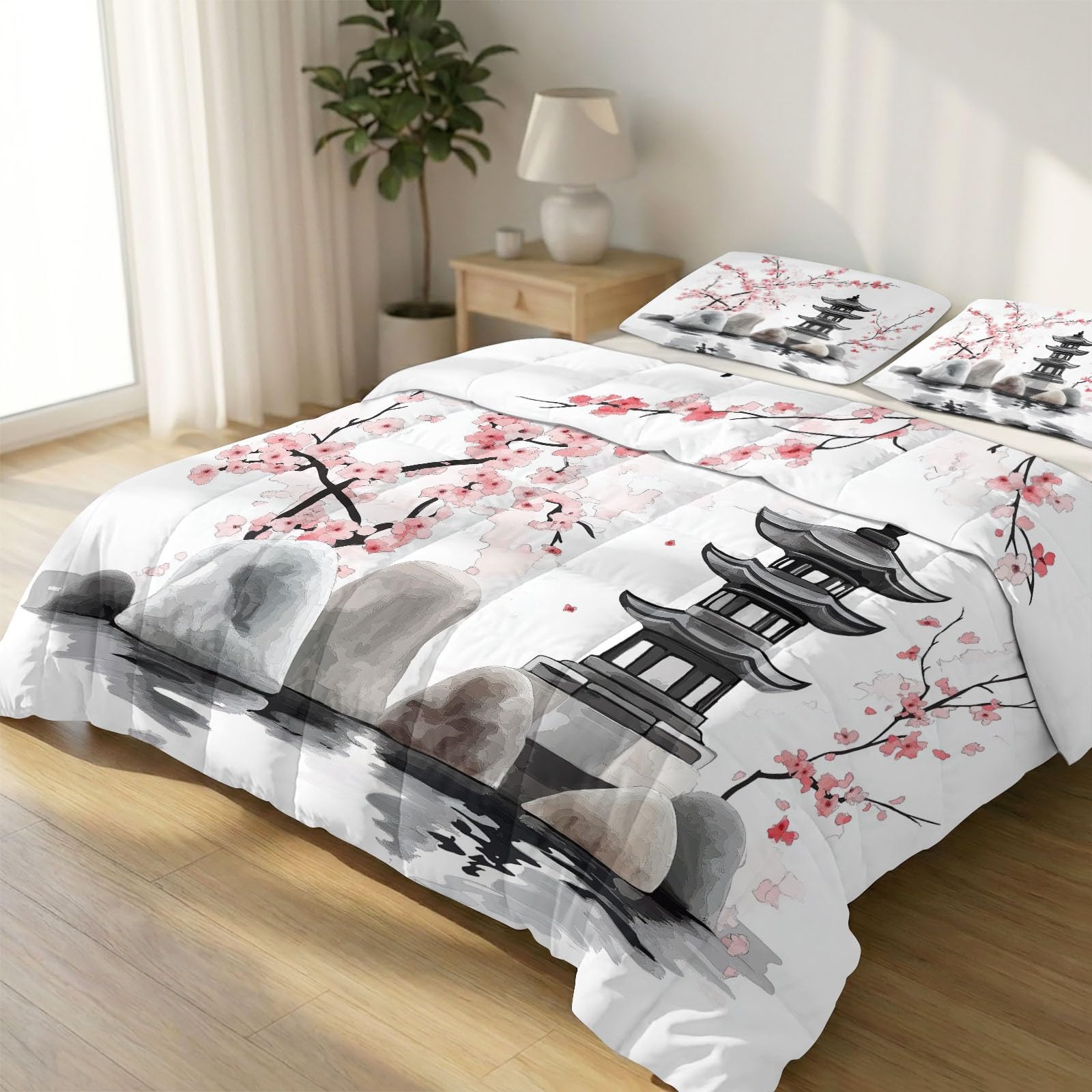 Couette 4 saisons de qualité supérieure motif oriental avec taies d'oreiller hypoallergéniques