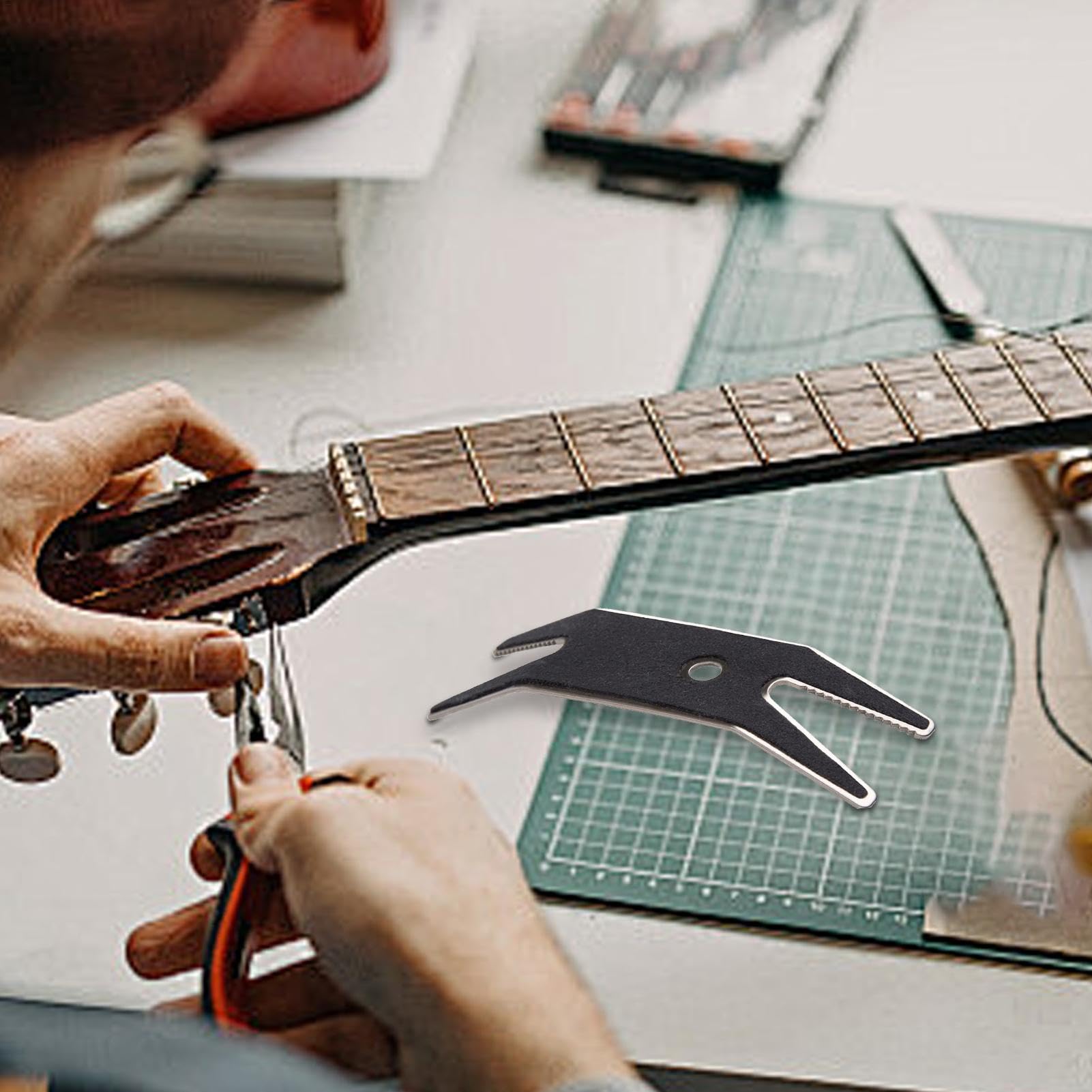 Clé de serrage pour guitare - Outil de réglage de la hauteur de la tonalité de guitare - Clé à vis multifonction - Clé de réglage de la hauteur de la guitare