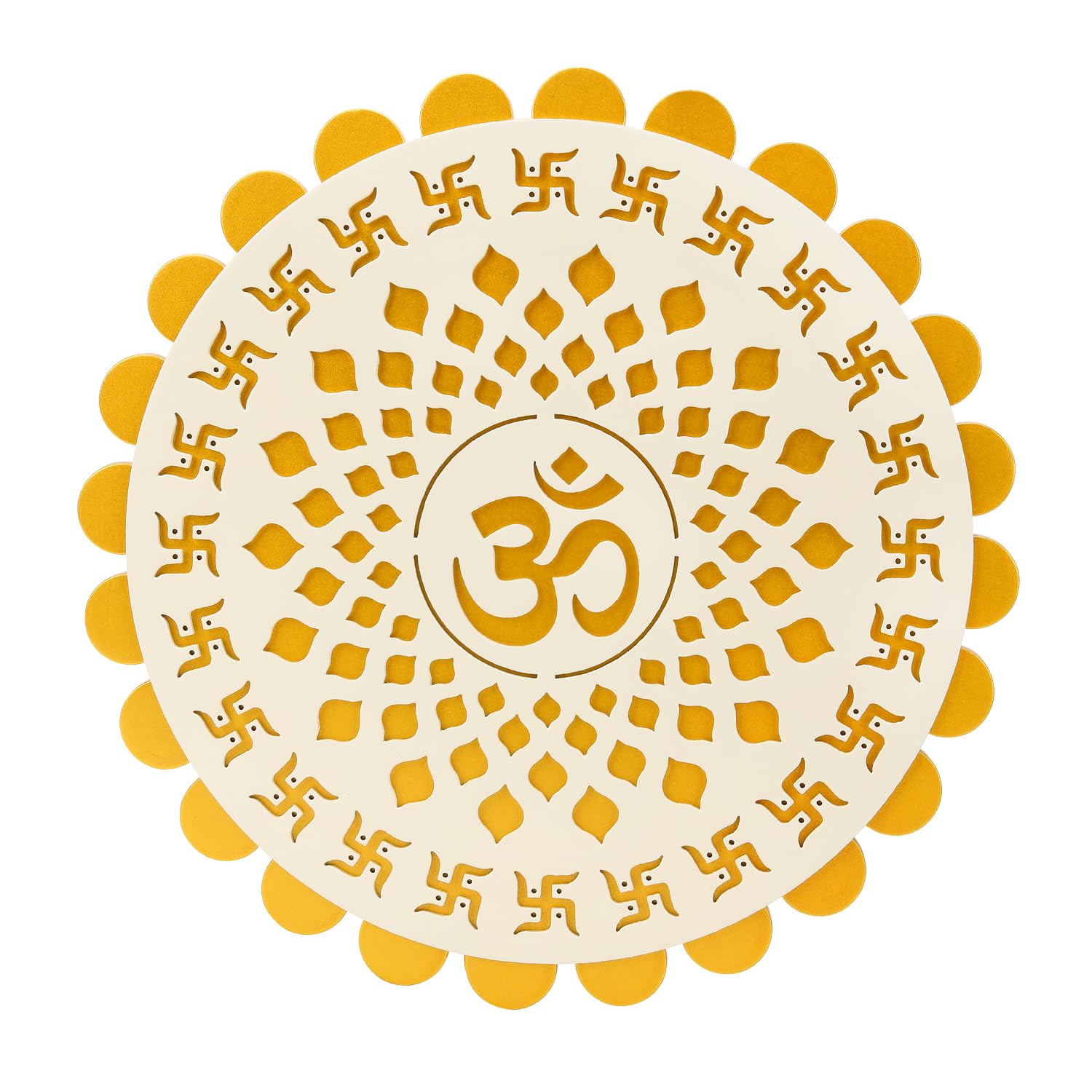 Sehaz Artworks OM Wall Hanging Decoration Items for Home 28x28 CM | home decoration items for living room,mandir decorations items for home,pooja room decoration items,wall decor items-image-31