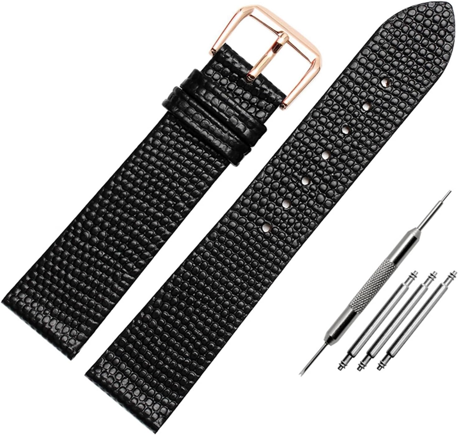 XILILHC Lizard Pattern Genuine Leather Watchband 10 12 14 16mm 18 20mm Watch Simple Stylish Wristwatches Band