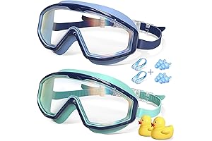 Kids Swim Goggles, Toddler Swimming Goggles Anti Fog Anti UV No Leak, for Kids 8-10