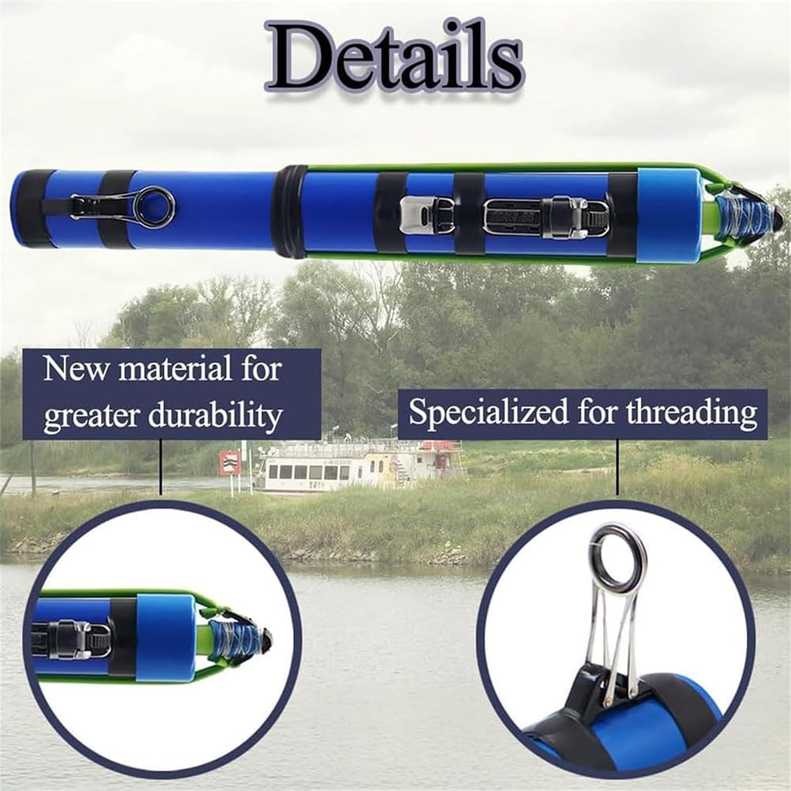 Canne à pêche télescopique légère portable compacte longueur de