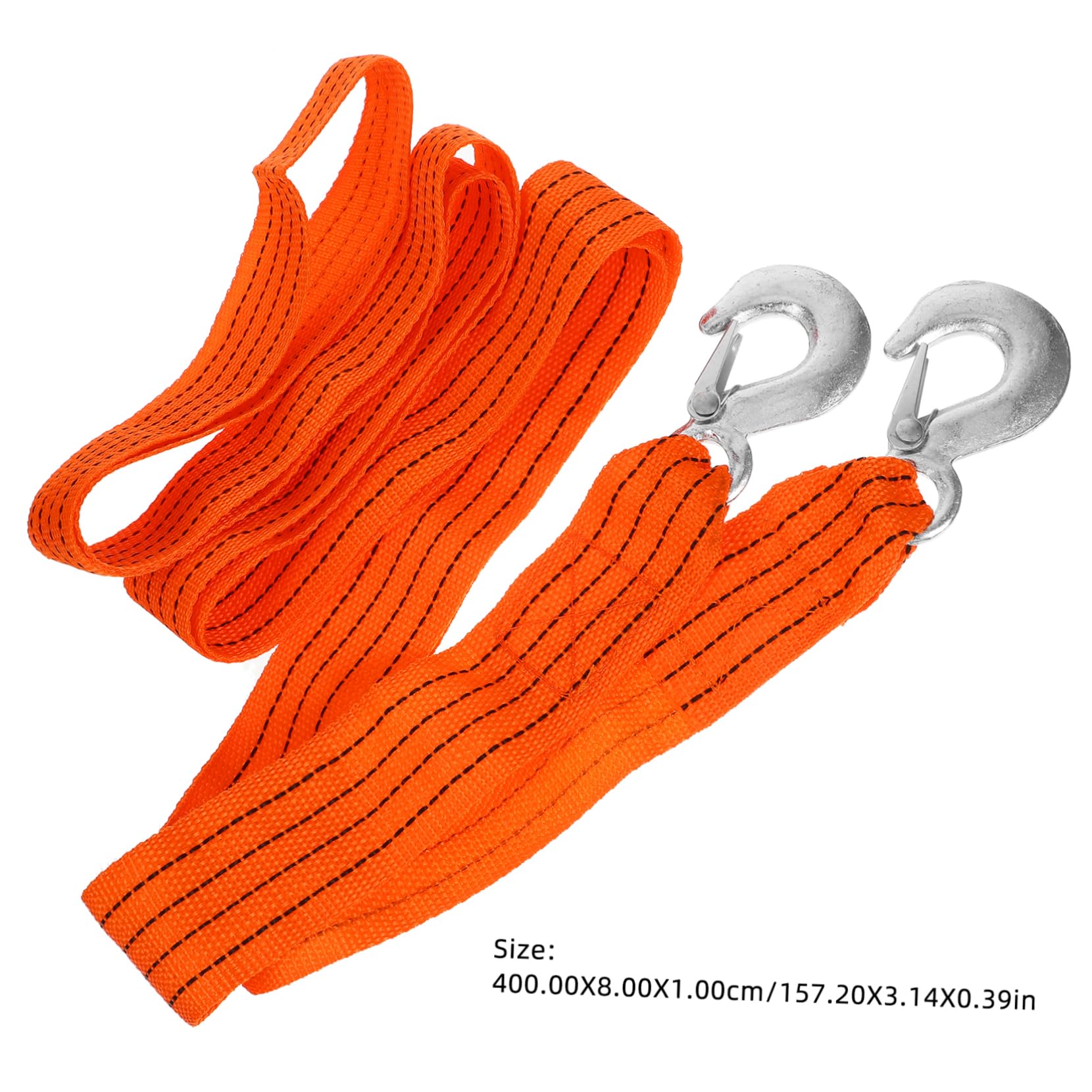 Ciieeo Heavy Duty Towing Strap with Hook Fluorescent Pull Strap for Car Capacity Multi Functional Tow Rope for Vehicles and Trailers Lightweight and Portable