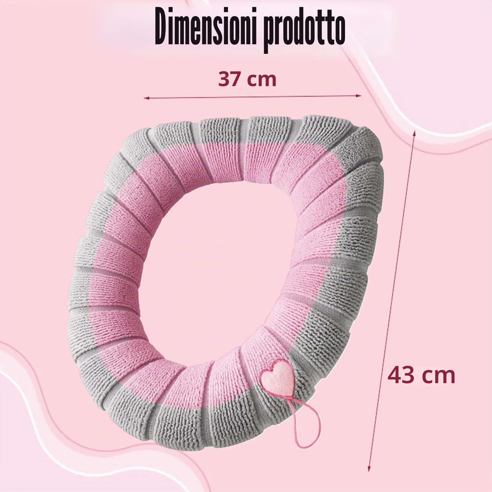 Coprisedile Per Wc Copri-Ciambella, Coprisedile Wc Universale, 4 Pezzi Coprisedile Per Wc Morbido E Spesso, Elasticizzato, Lavabile