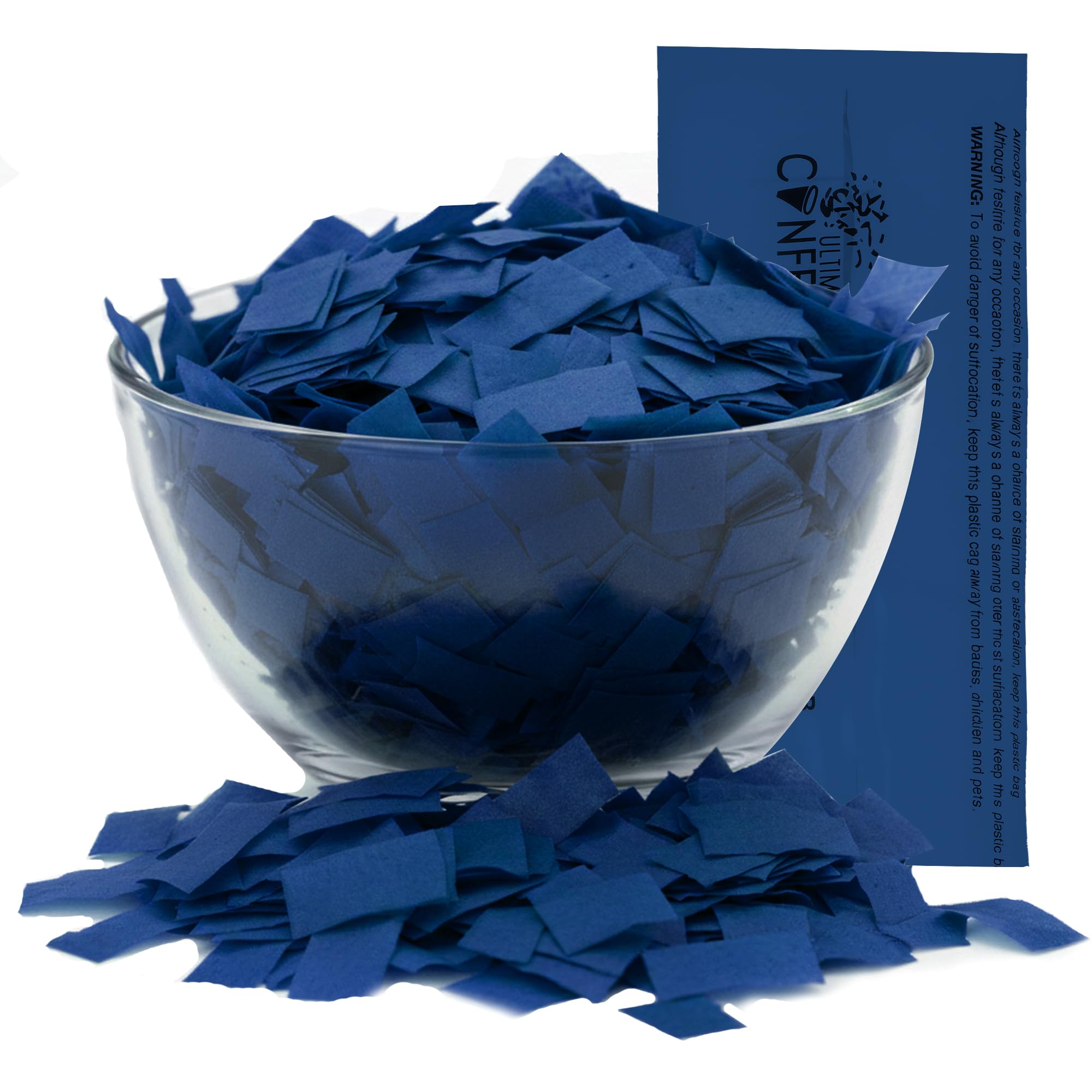 Ultimate Confetti - Rectangular Dark Blue Tissue Paper Confetti - 1 lb