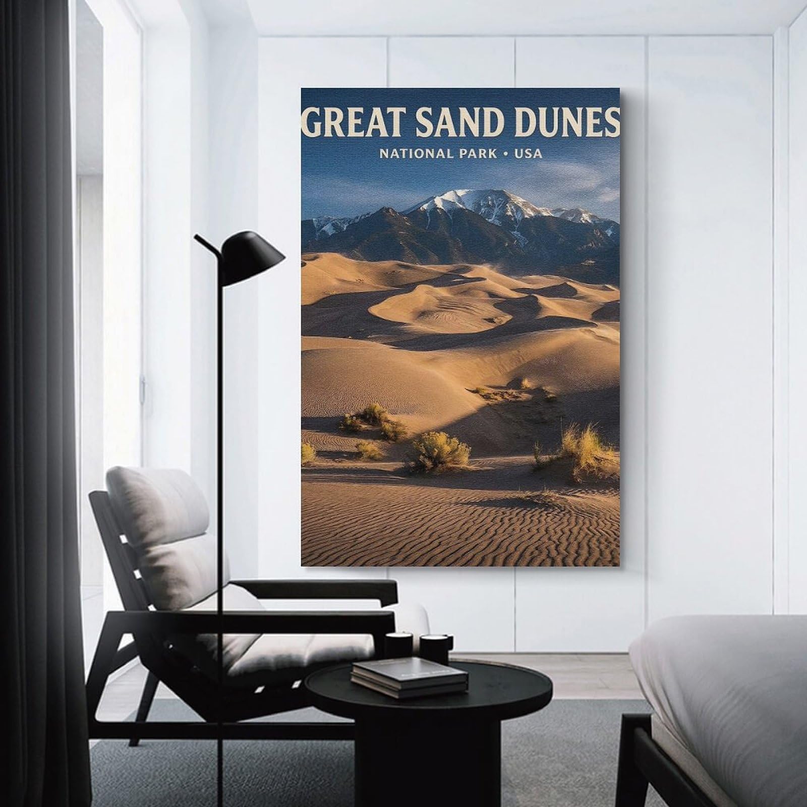Junmoney Great Sand Dunes National Park Hanging Wall Art 16x24inch(40x60cm), for Front Hall, Corridor Or Welcome Spaces, Wall Decor to Refresh Empty Corners