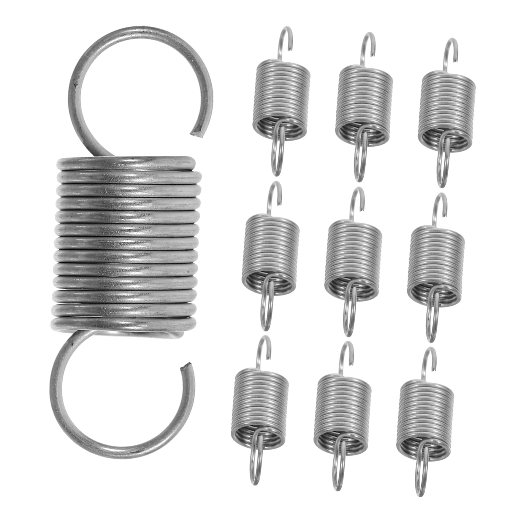 MUCKLILY 10pcs Stainless Steel Tension Springs 0.02in Wire 0.2in Od Heavy Duty Industrial Springs Hooks