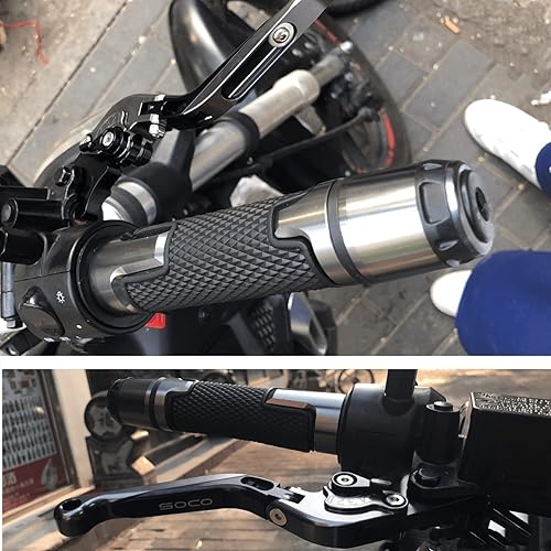 Miniatura 4 de Tapón de manillar para Kawasaki Ninja H2 H2R H2SX H2SE empuñaduras de manillar de motocicleta 78 pulgadas 0.866 in antideslizantes de goma tapas
