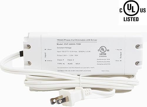 Miniatura 10 de Controlador regulable Triac de 24 V con certificación UL de 200 W, 110 V - 277 V, transformador de CA, fuente de alimentación de voltaje constante