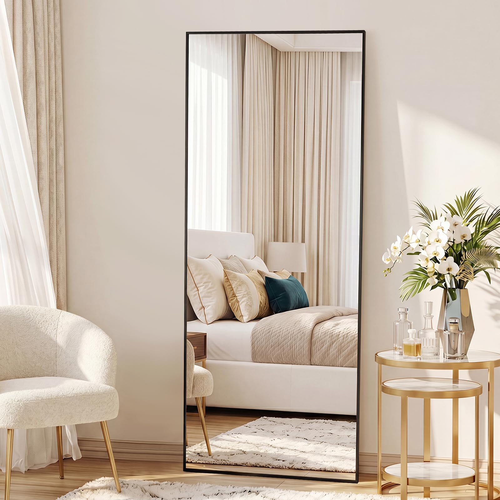Photo 1 of ***SIMILAR ITEM***
DUMOS 64"x21" Full Body Mirror, Full Length Mirror, Black