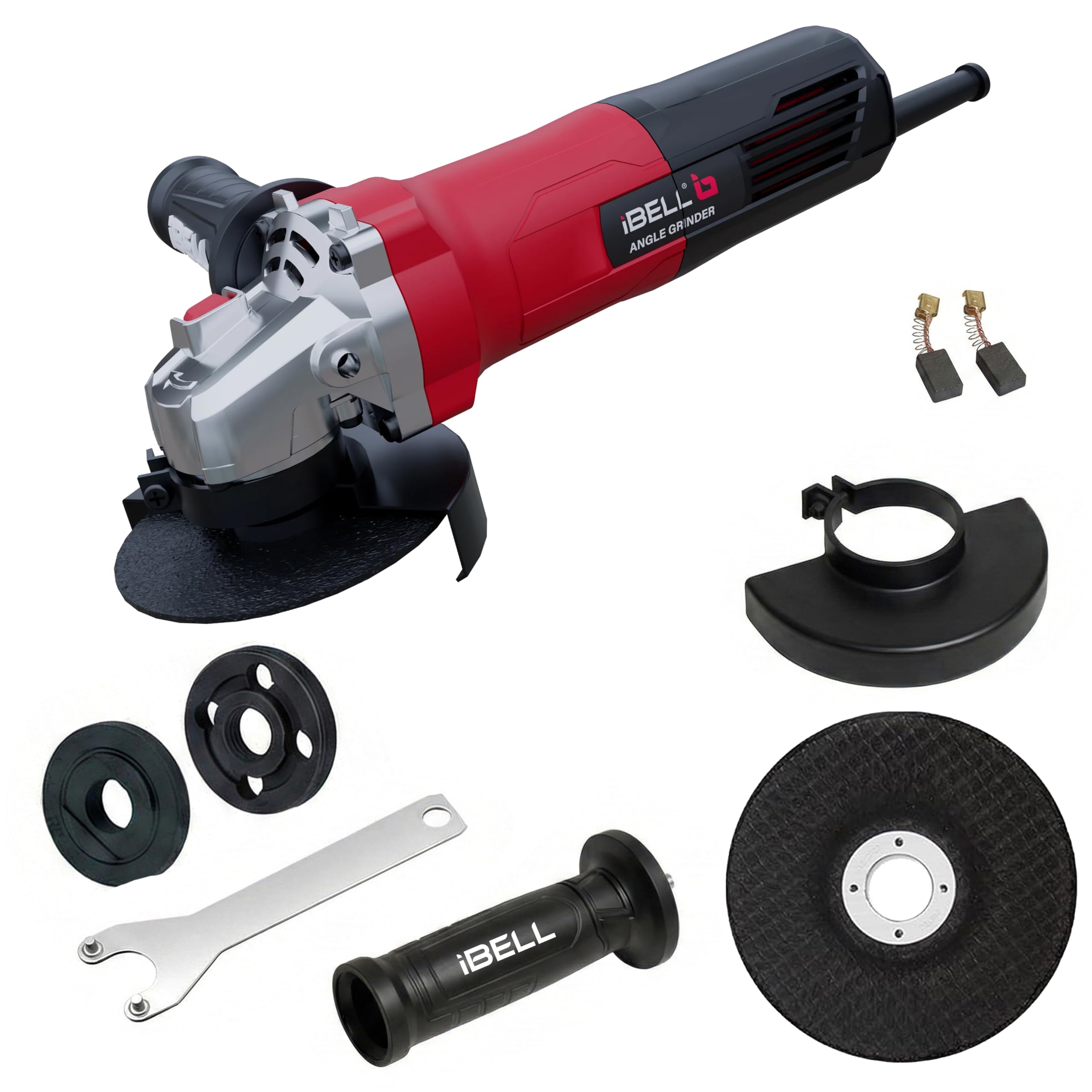 IBELL Angle Grinder AG15-68 | 680W Heavy Duty | Copper Armature | 115mm/4.5" Disc Dia | 11000 RPM | With Grinding Wheel & Guard | Compact & Lightweight